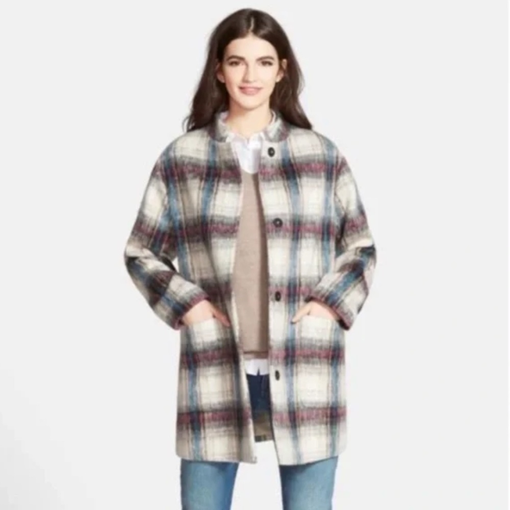 Kenneth Cole Jacket Shacket size Medium plaid teal - Picture 4 of 13